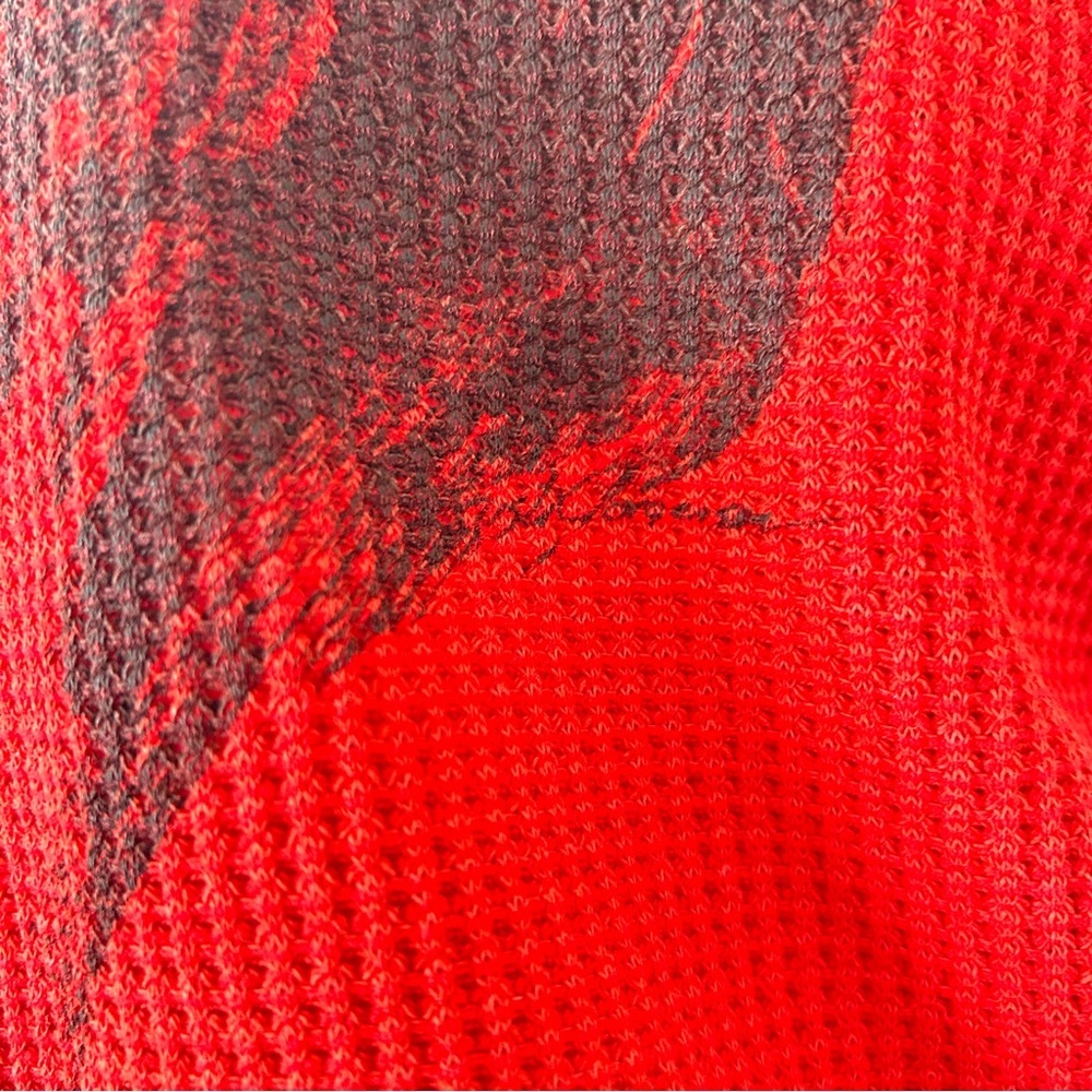 VINTAGE 80s Waffle Knit Cap Sleeve Red Eagle Graphic  T-Shirt Womens M USA RARE - Picture 5 of 8